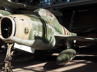 Image showing f 84 f thunderstreak military antique airplane on display Royal 