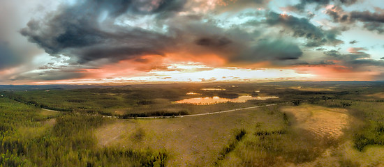 Image showing Sunset storm