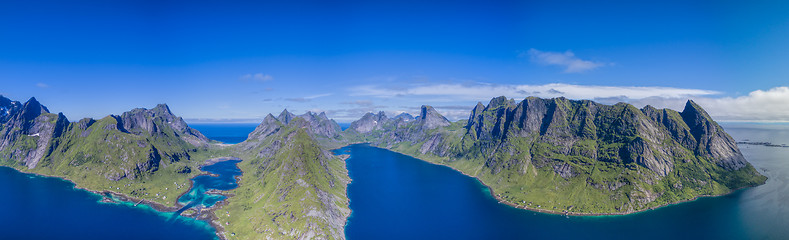 Image showing Fjords from air