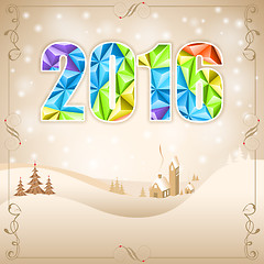 Image showing Retro New Year Frame