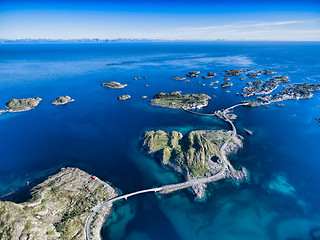 Image showing Henningsvaer aerial