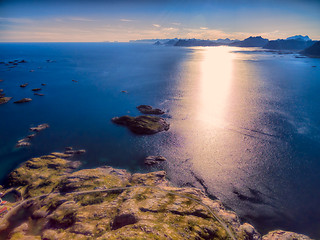 Image showing Sunset on Lofoten