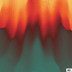 Image showing Fire Vector Background. Mosaic Abstract Mesh Illustration. 