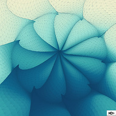 Image showing Torsion And Rotation Movement. Vector Art. Mosaic. 