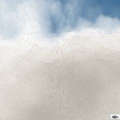 Image showing Blue Sky With Clouds. Mosaic. Abstract Mesh Background. 