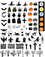 Image showing Halloween Elements  Set