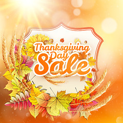 Image showing Thanksgiving Day sale. EPS 10