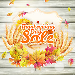 Image showing Thanksgiving Day sale. EPS 10