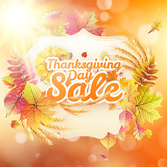 Image showing Thanksgiving Day sale. EPS 10