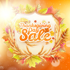 Image showing Thanksgiving Day sale. EPS 10