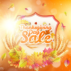 Image showing Thanksgiving Day sale. EPS 10