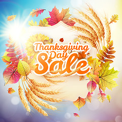 Image showing Thanksgiving Day sale. EPS 10