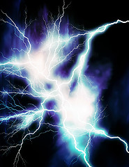 Image showing Blue lightning