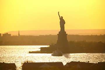 Image showing Liberty Statue on sunny day