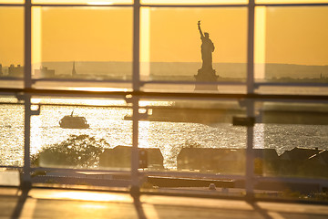 Image showing View of Liberty Statue from cruise ship