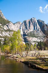 Image showing Waterfall in Yosemite park