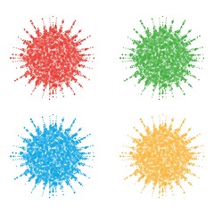 Image showing four dotted splashes