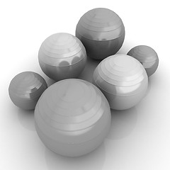 Image showing Fitness balls