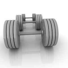 Image showing Fitness dumbbells