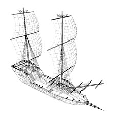 Image showing 3d model ship