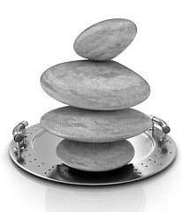 Image showing Spa stones on tray