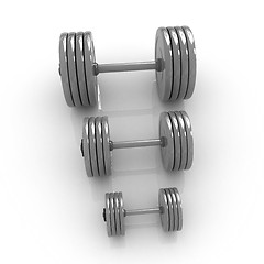 Image showing Fitness dumbbells