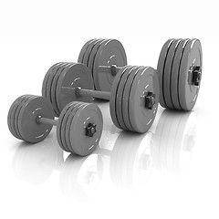 Image showing Fitness dumbbells