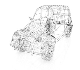 Image showing 3d model retro car