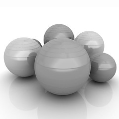 Image showing Fitness balls