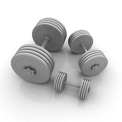 Image showing Fitness dumbbells