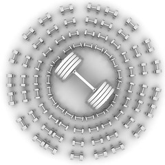 Image showing Fitness dumbbells