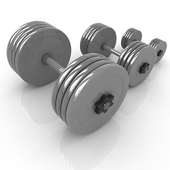 Image showing Fitness dumbbells