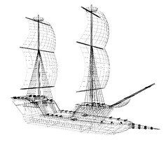 Image showing 3d model ship