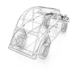 Image showing 3d model retro car