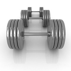 Image showing Fitness dumbbells