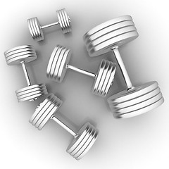 Image showing Fitness dumbbells