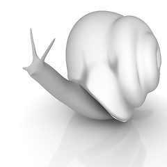 Image showing 3d fantasy animal, snail on white background 