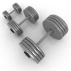 Image showing Fitness dumbbells