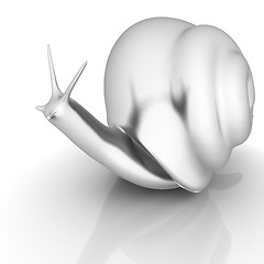 Image showing 3d fantasy animal, snail on white background 