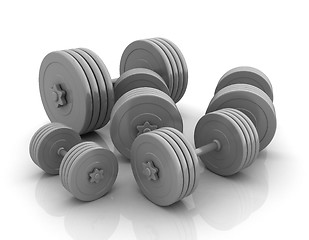 Image showing Fitness dumbbells