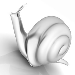 Image showing 3d fantasy animal, snail on white background 