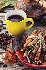 Image showing Coffee in the fall