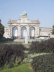 Image showing  triumphal arch Parc du Cinquantenaire Fiftieth Anniversay Jubil