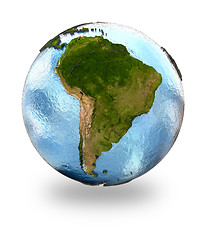 Image showing South America on Earth