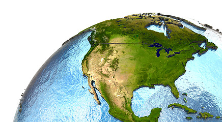 Image showing North America on Earth