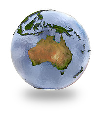 Image showing Australia on Earth