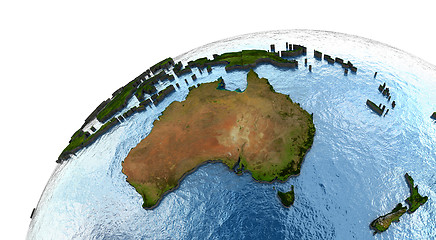 Image showing Australia on Earth