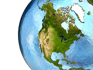 Image showing North America on Earth