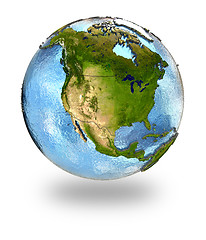 Image showing North America on Earth