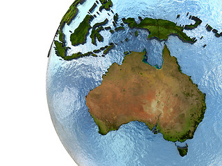 Image showing Australia on Earth